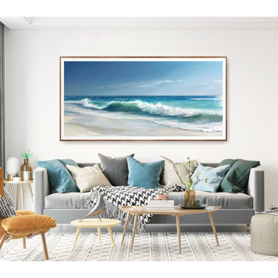 Plage, imprimé océan, art mural maison de plage, impression côtière, vague, décor de chambre océan, très grande affiche
