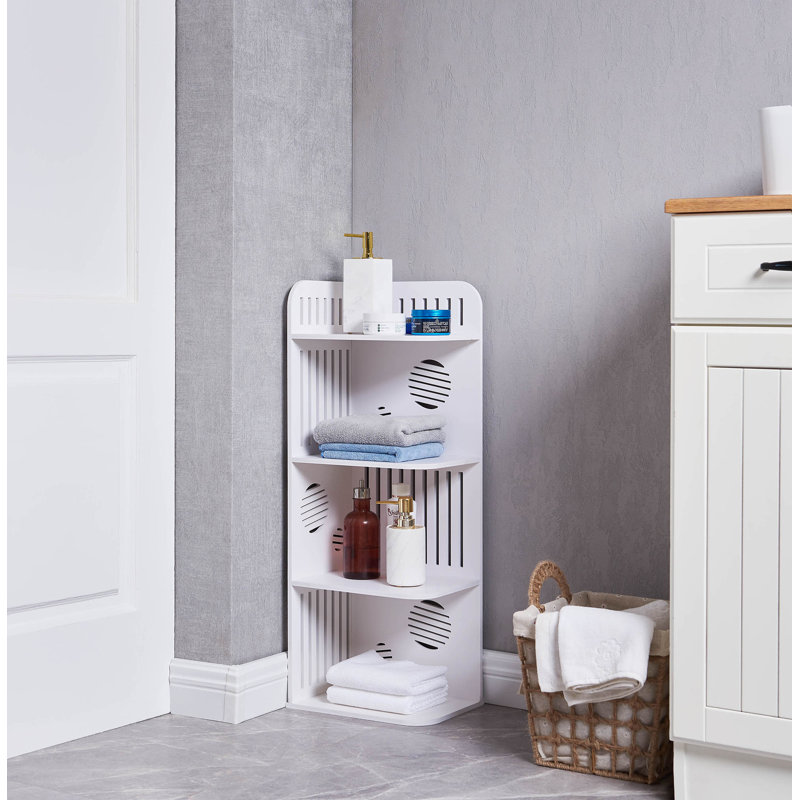 Mckenzzy 4-Tier Corner Storage Shelf Organizer for Bathroom, Living Room, Kitchen
