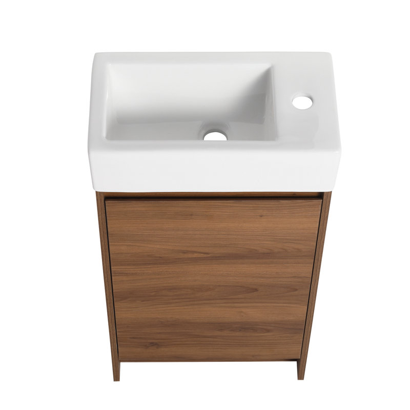 Jakeryan 18.2'' Single Bathroom Vanity with Ceramic Sink Top
