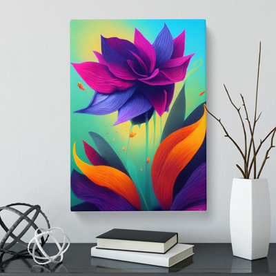 Daylen Floral Graffiti - Wrapped Canvas