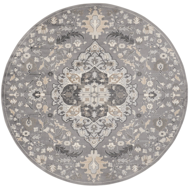 Biarni Oriental Indoor Rug, Round 5'3"