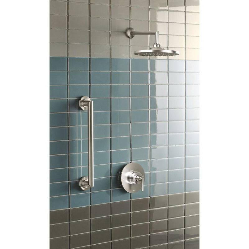 Arris Grab Bar, 12" W, Brushed Nickel
