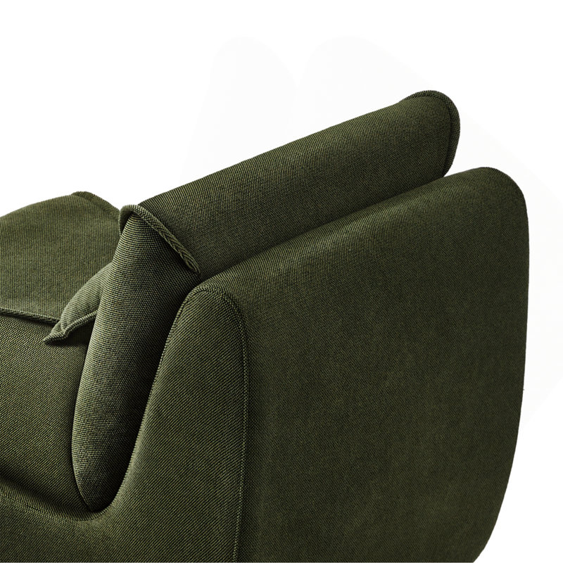 Méridienne compressée avec repose-pieds, canapé moderne pour les petits espaces, canapé rembourré confortable pour le salon, la chambre à coucher ou le studio
