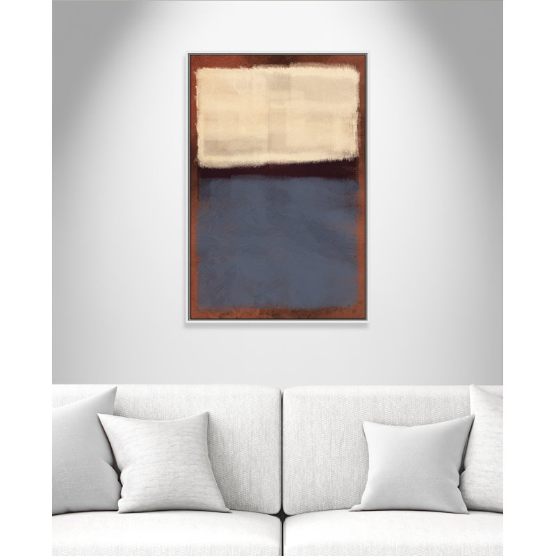 Coronado Alabaster Burst - Peinture sur toile à cadre flottant, H 37,5 po x l 25,5 po x P 2 po, Cadre blanc