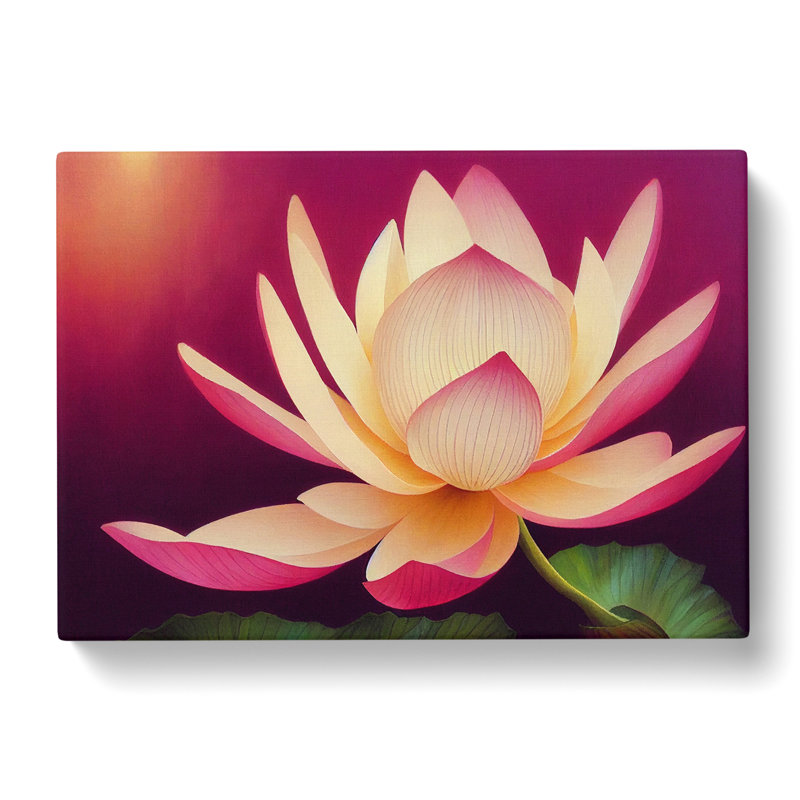 Engaging Lotus Flower - Wrapped Canvas, 50cm H x 76cm W x 3cm D