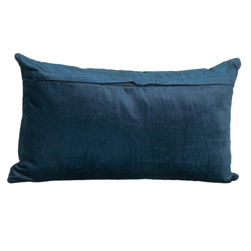 Coussin décoratif matelassé bleu marine Parkland Collection Bazyli, H 14 po x l 24 po