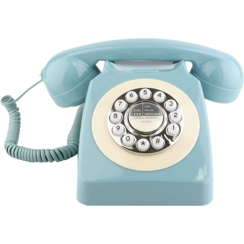 Téléphone fixe rétro avec téléphone filaire rétro
