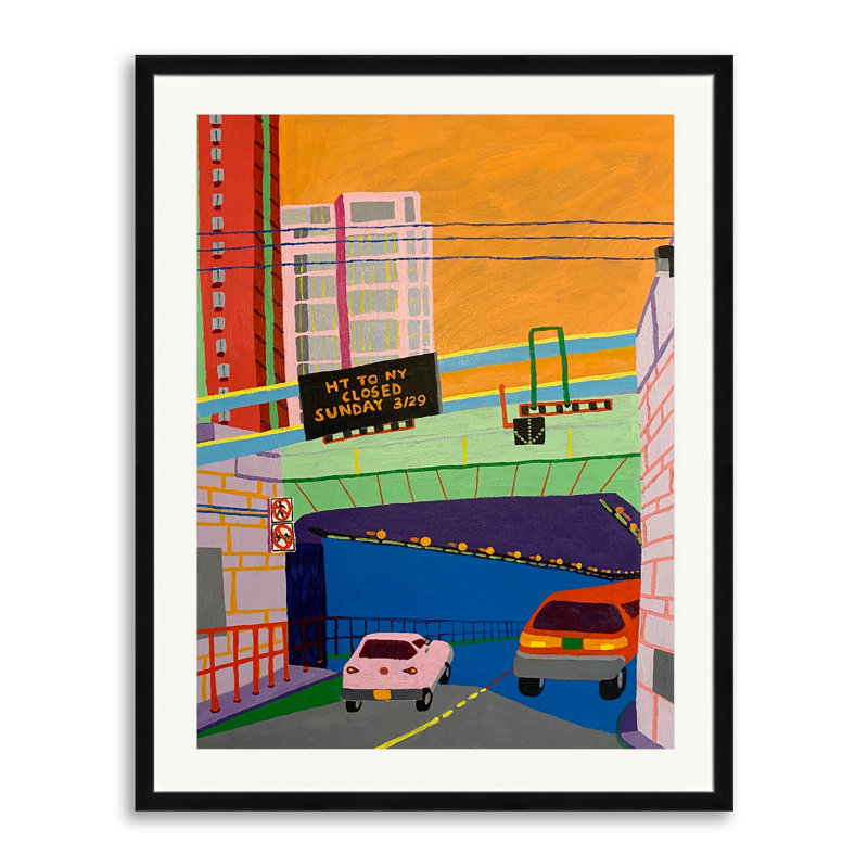 Holland Tunnel Entrance Print by Sue Graef, Black Framed Paper, 31.25" H x 25.25" W