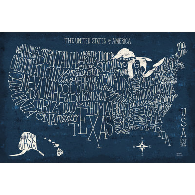 Carte des États-Unis à la main