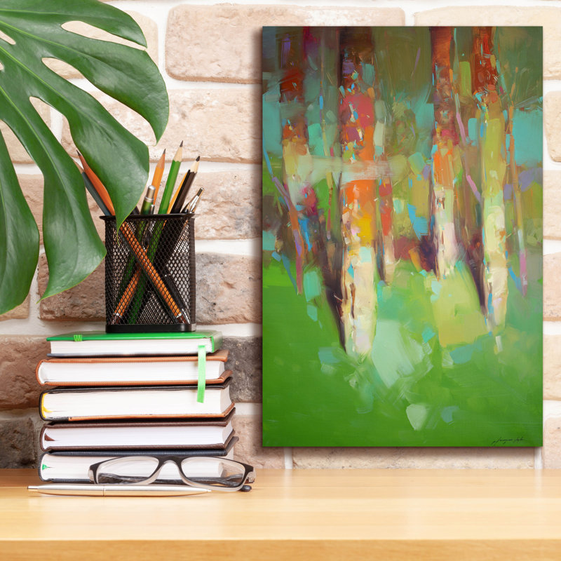 Art mural sur toile Wrought Studio ™ «Summer Trees» par Vahe Yeremyan, H 18 po x l 12 po x P 0,75 po