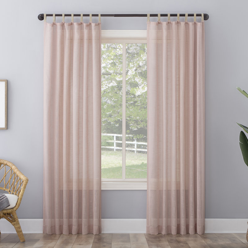 Panneau de rideau semi-diaphane Rylie, Gris, l 50 po x L 63 po