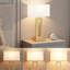 Lampe de table à commande tactile avec ports de charge USB + A, lampe de table de chevet à intensité variable à 3 voies pour la chambre à coucher et le salon, avec ampoules à DEL