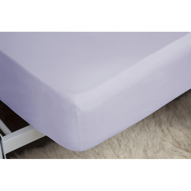 200 TC 50/50 Percale Polycotton Percale Fitted Sheet, Kingsize (5'), Heather