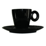 Polycarbonate Espresso Cup with Saucer - 12 Pieces - Olivine