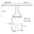 Simple walnut color rectangular dining table set-111632971