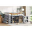 Twin Loft Bed With Construction - Drawer, Shelf Cabinets, Grey Secure Storage Options Drawer &-130040633