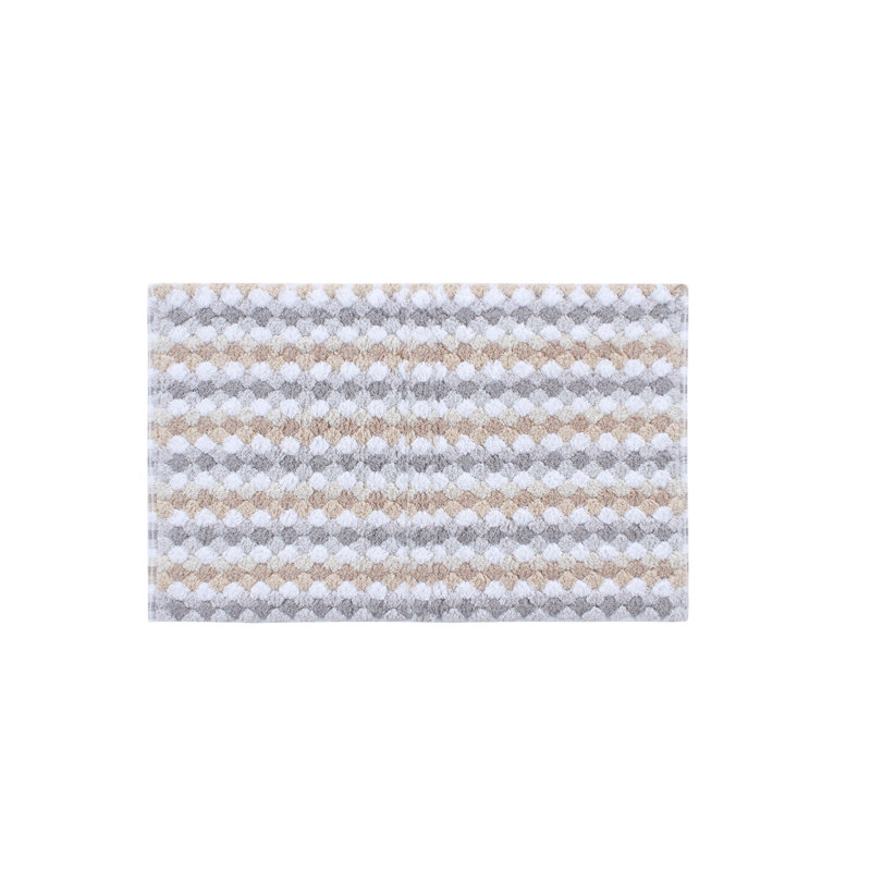 Macek 100% Cotton Bathroom Rug, Non Slip & Water Absorbent Soft Shaggy Mat, Brown, 20"W x 32"L