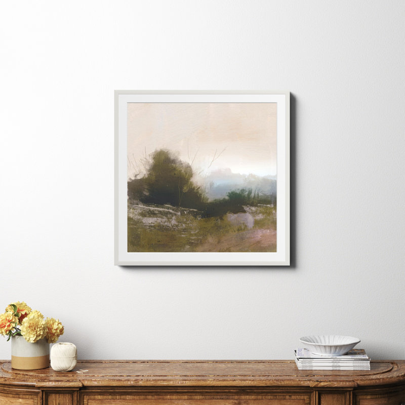 «Spring Farm» par Dan Hobday Art, Oui, Papier avec cadre blanc, H 30 po x l 30 po x P 0,75 po