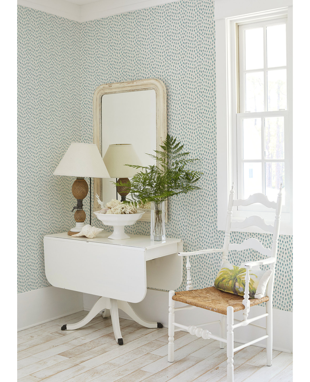 Cherbourg Modern Dots Wallpaper, Aqua