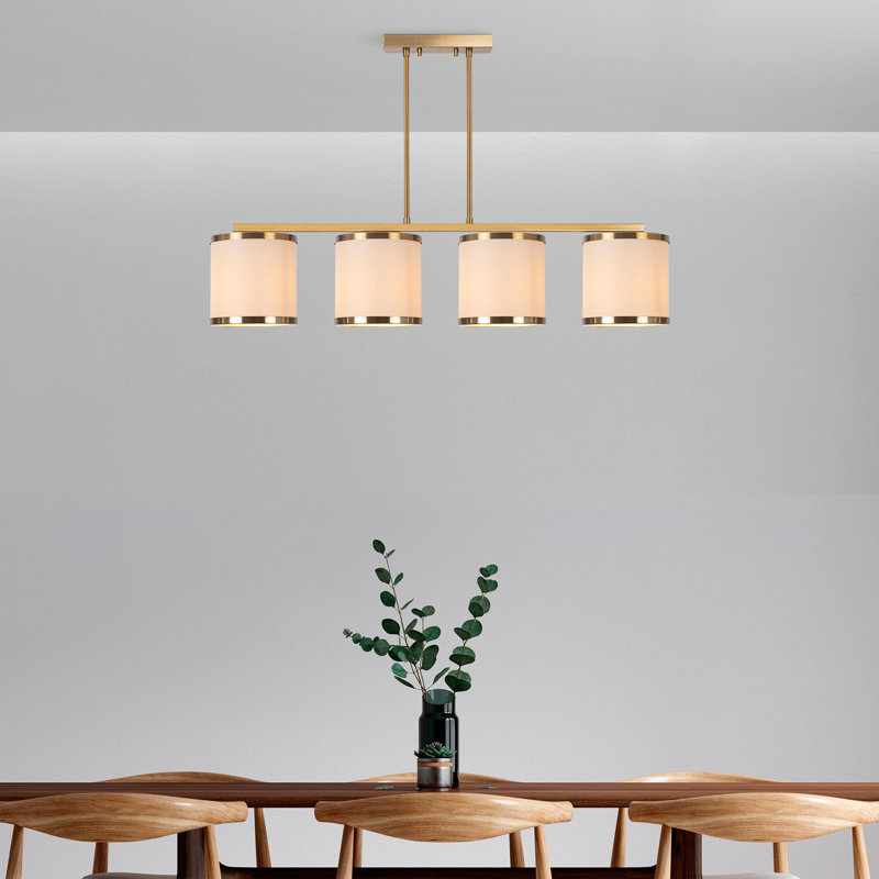 Luminaire suspendu pour îlot de cuisine 4 lumières Onaga