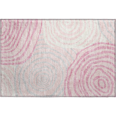 Premium Machine Washable Prisco Pink Rug