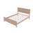 Mid-Century Wood Platform Bed With Headboard And Wood Slat Support, No Box Spring Needed, Full Size, Seadrift-776511900-776511897