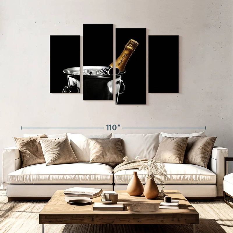 Yarlin Champagne In Ice Bucket, 48'' H x 75'' W