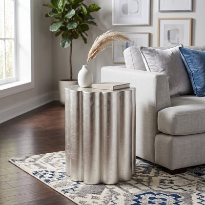 Jaclynn Round End Table Silver