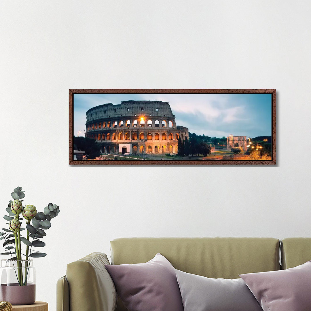 Abenddämmerung am Kolosseum von Matteo Colombo - Panoramic Gallery- Giclée auf Leinwand