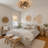 Ceiling-Mounted Jute Rope Fan Light Strip, Dimmable, 7 Blades, Reversible DC Motor