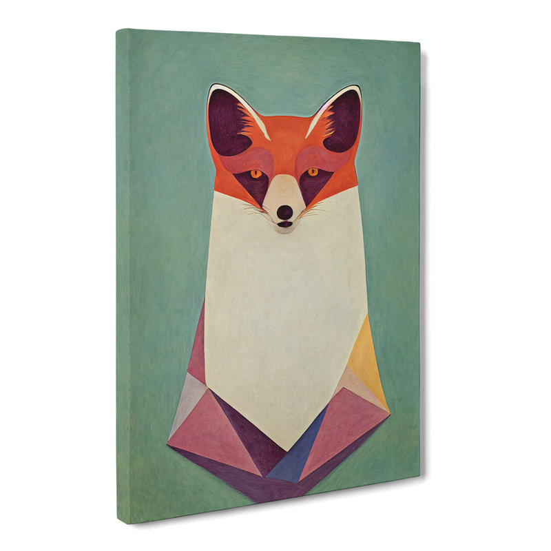Bust Of A Fox - Wrapped Canvas, 60cm H x 40cm W x 3cm D