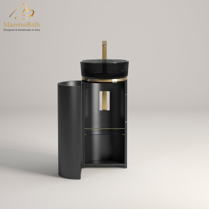 Cavallo 15.7'' W Single Vanity, Black