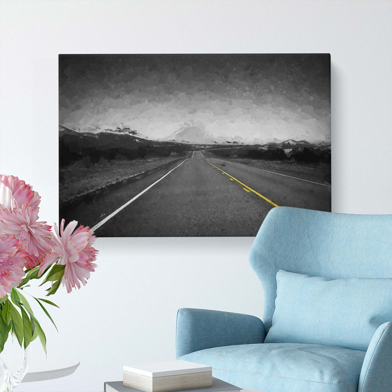 The Road To Texas In Abstract - Wrapped Canvas Print, 60cm H x 91cm W x 3cm D