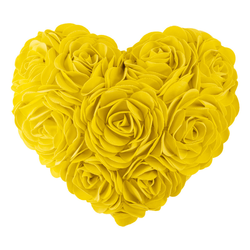  Housse de coussin 3D Flower, Jaune clair