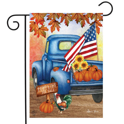 Autumn Old Days Patriotic Garden Flag