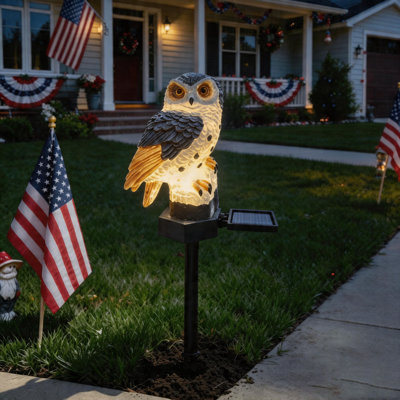 Low Voltage LED Solar Owl Lights Waterproof Pathway Outdoor Decorations for Yard Garden Decor