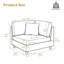 Fauteuil rembourré en velours côtelé gris Seemab-94322392