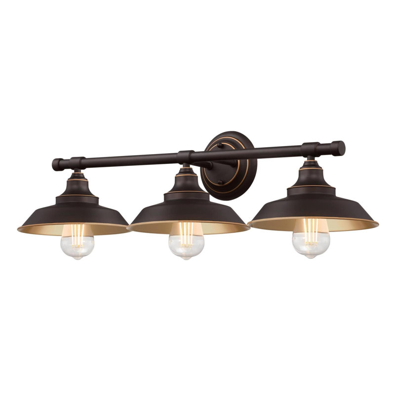 Iron Hill 3 - Light Dimmable Vanity Light, Oil Rubbed Bronze/ Metallic Bronze, Yes