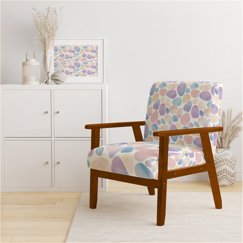 Chaise d'appoint Teens Organic Shapes, Accoudoirs carrés bruns