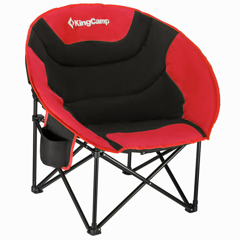 Folding Camping Chair, Black/Red