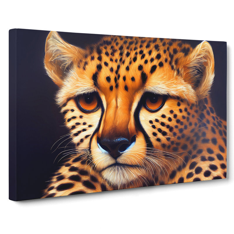 Stunning Cheetah - Wrapped Canvas Print, 50cm H x 76cm W x 3cm D