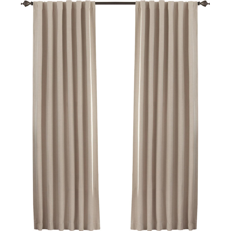 Eclipse Wheat Beige Blackout Thermal Rod Pocket Curtain Panel
