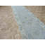 Tapis de couloir bleu ciel en laine noué à la main de conception unique 3 pi 1 po x 27 pi 8 po Hurst