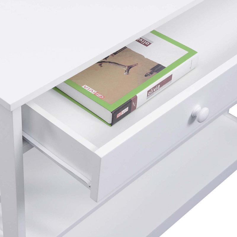 Odalis 40'' Console Table, White, 31.75" H x 40" W x 12"D