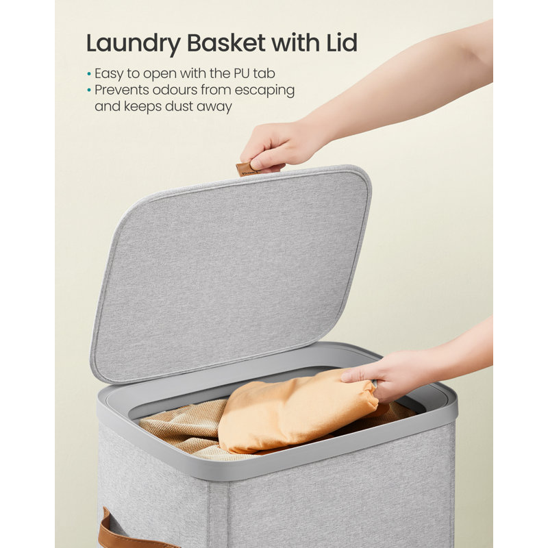 Fabric Laundry Hamper, Grey