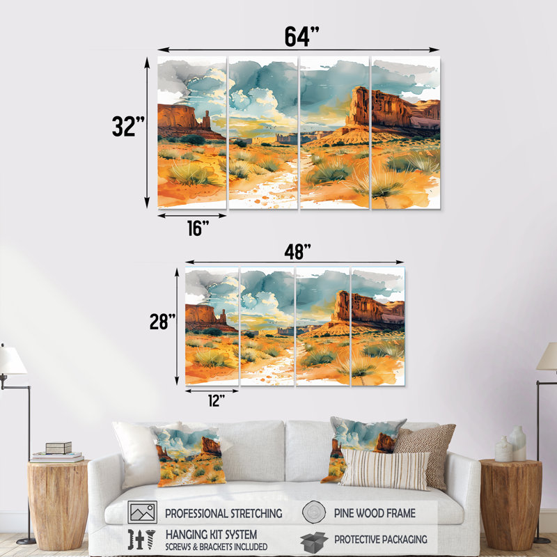 Marthella - Canyon, ensemble d'art sur toile, H 28 po x l 48 po