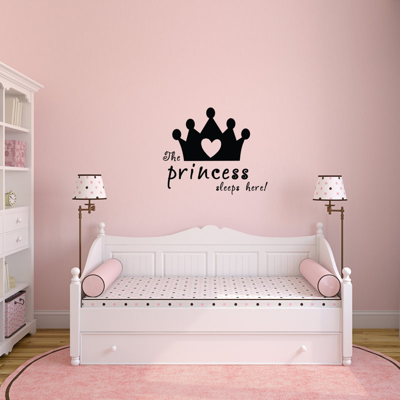 Adhésif décoratif La princesse dort ici, Noir