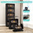 24" Side Wide Folding Storage Cabinet ,4 Tiers