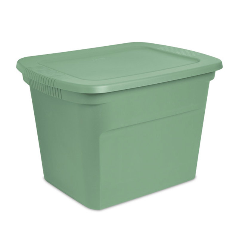 Sterilite Plastic Stackable Storage Tote Container Bin, Crisp Green