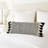 Contemporary Striped Tasseled Cotton Lumbar Pillow